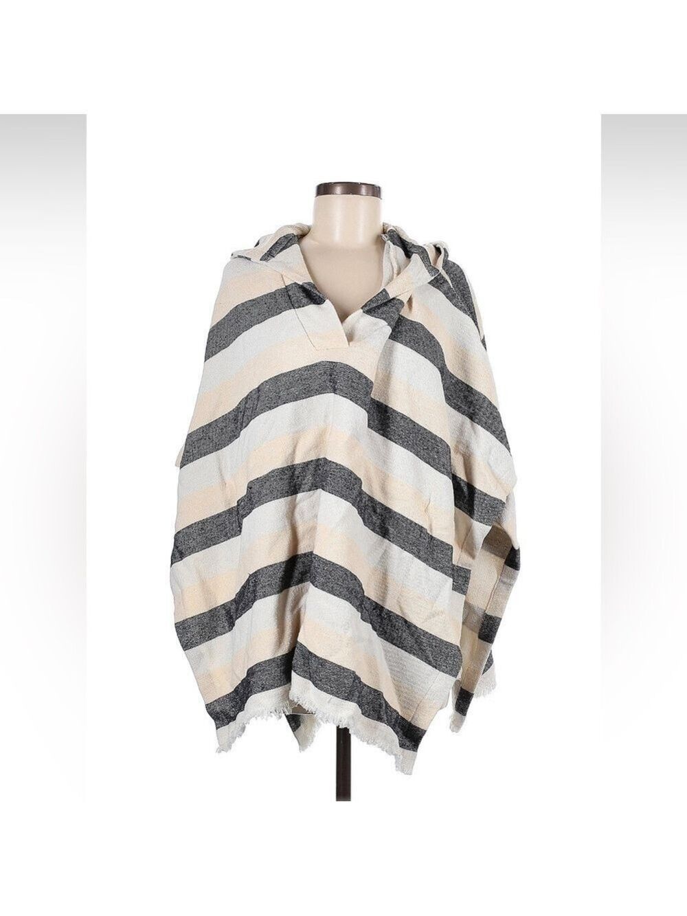 Solid and striped one size poncho